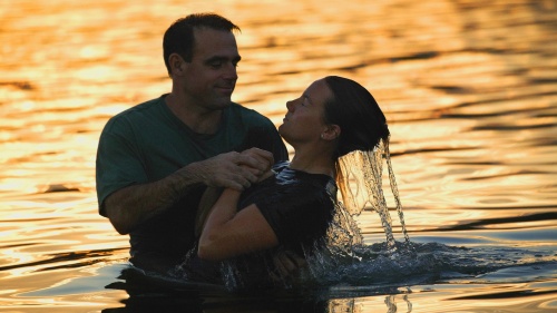A water baptism.